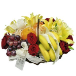 Flower Arrangement with fruits