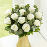 Ivory Elegant Rose Vase