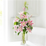 Pink Scented Lily Vase