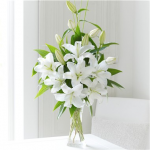 White Scented Lily Vase