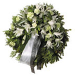 Wreath with ribbon